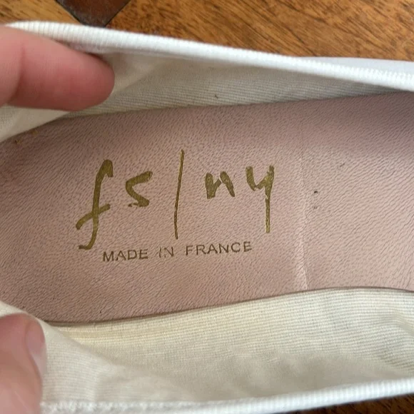 EUC French Sole New York FS/NY ballet flats white 42 or 10.5 - Picture 3 of 7